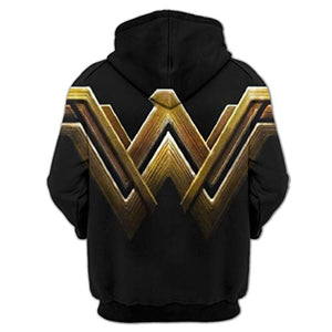 Wonder Woman Hoodies - 3D Long Sleeve Hooded Pullover