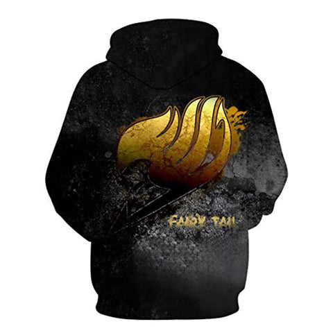Image of 3D Printed Casual Fairy Tail Pullover - Pouch Pocket Drawstring Hoodie