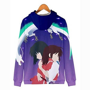 Anime Spirited Away Hoodies - 3D Zip Up Hooded Jacket for Adult