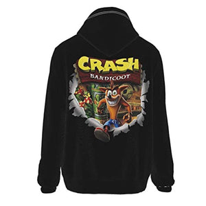 Crash Bandicoot Hoodies - 3D Print Black Pullover Sweatshirt