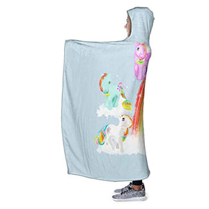 My Little Pony Hooded Blanket - 3D Print Fleece Wearable Hooded Blanket for Kids Teens Adults