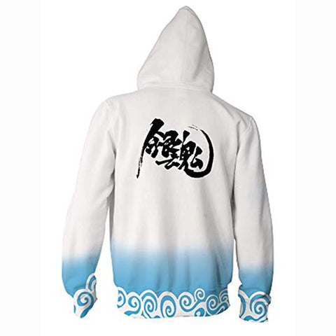 Image of Anime Gintama Jacket - 3D Print Zip Up Hoodie with Front Pocket