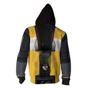 Borderlands Hooded Jacket - Badass Robot 3D Unisex Hooded Zipper Sweatshirt Coat