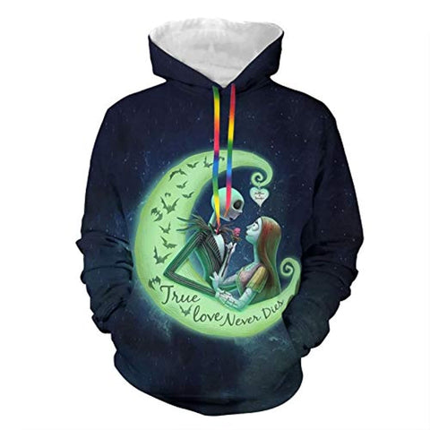 Image of Nightmare Before Christmas Jack Skellington Hooded Sweatshirt Hoodie