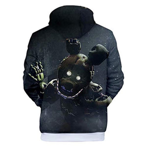 Unisex Five Nights at Freddy Hoodie 3D Print Pullover Cosplay Hooded Sweatshirt Costume for Men Kids