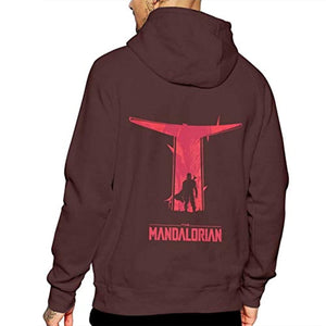 Star Wars Hoodies - the Mandalorian 3D Print Burgundy Hooded Jumper with Pocket