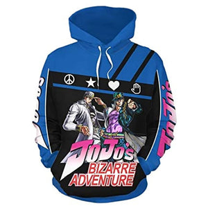 JoJo's Bizarre Adventure Hoodies - 3D Printed Pullover Hooded Sweatshirt