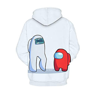 Game Among Us Hoodie - 3D Print White Pullover Hoodie