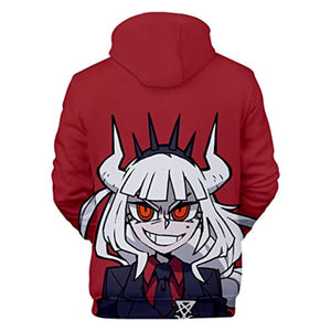 Helltaker Hoodies - Lucifer Unisex 3D Pullover Hooded Sweatshirt