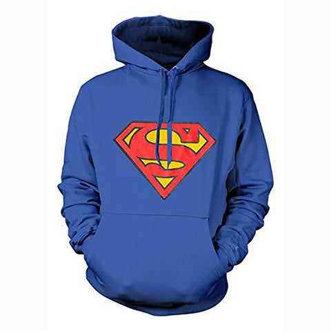 Image of Superman Hoodies -  DC Comics Classic Movie Logo Superhero Pullover Sweatshirt