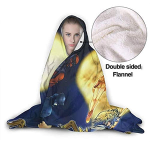 Kingdom Hearts Soft Flannel Throw Hooded Blanket