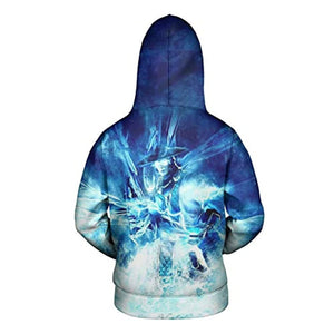 Mortal Kombat Hoodie - Raiden Blue Unisex 3D Full Print Pullover Drawstring Hoodie