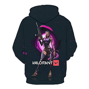 Game Valorant Hoodies - Reyna 3D Unisex Hooded Pullover Sweatshirt