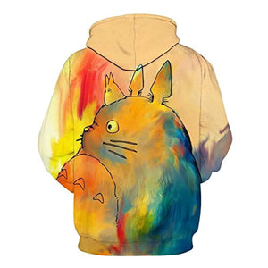 Cartoon Totoro Hoodie - Unisex 3D Print Hooded Pullover Sweatershirt