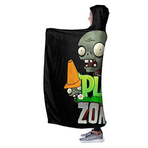 Plants Vs. Zombies Hooed Blankets - 3D Print Wearable Blanket Hoodie