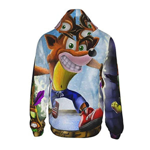 Crash Bandicoot Hoodies - Crash Bandicoot Teens 3D Print Hooded Pullover Sweatshirt