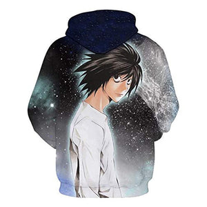 Anime Death Note Hoodie - L·Lawliet 3D Print Pullover Hoodie