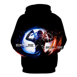 Unisex Sword Art Online SAO Anime 3D Print Pullover Hoodie