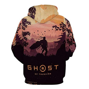 Ghost of Tsushima Hoodies - 3D Hooded Pullover Jumper