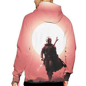 Star Wars Hoodies - the Mandalorian 3D Print Pink Hooded Jumper with Pocket