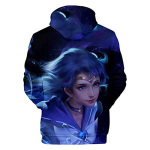 Anime Sailor Moon Hoodie - Sailor Mercury 3D Print Pullover Hoodie