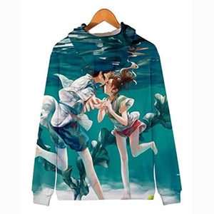 Anime Spirited Away Hoodies - 3D Zip Up Hooded Jacket for Adult