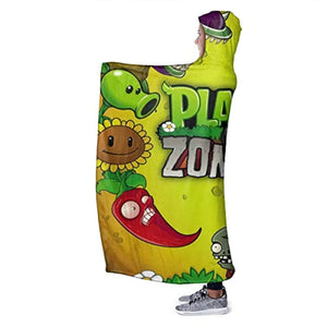 Plants Vs. Zombies Hooed Blankets - 3D Print Wearable Blanket Hoodie