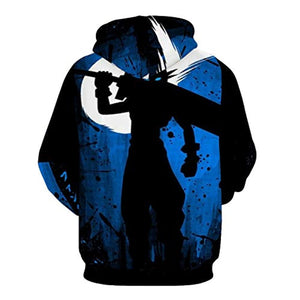 Final Fantasy Hoodie - Cloud Strife 3D Print Long Sleeve Hooded Jumper