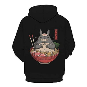 Cartoon Totoro Hoodie - Unisex 3D Print Hooded Pullover Sweatershirt