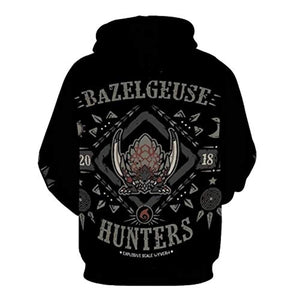 Monster Hunter World Hoodies - Bazelgeuse 3D Print Casual Pullover