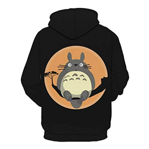 Cartoon Totoro Hoodie - Unisex 3D Print Hooded Pullover Sweatershirt