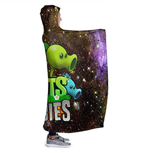 Plants Vs. Zombies Hooed Blankets - 3D Print Wearable Blanket Hoodie