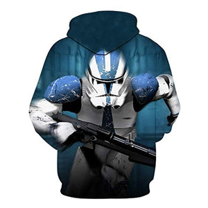 Star Wars Hoodies - Battlefront 3D Print Blue Hooded Jumper with Pocket