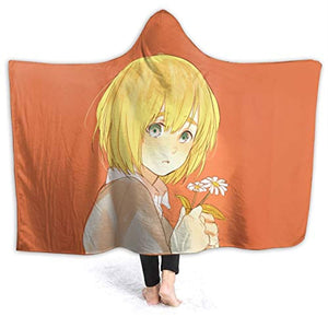 Anime Attack On Titan Armin Arlert Orange Hooded Blanket