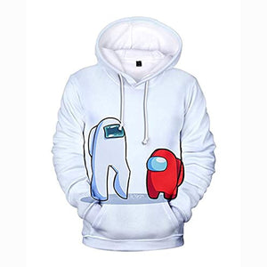 Game Among Us Hoodie - 3D Print White Pullover Hoodie