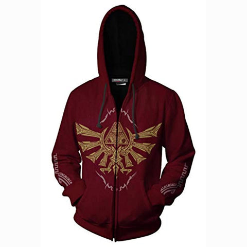 Image of The Legend of Zelda Hoodie - 3D Print Hooded Zip Up Sweatshirt