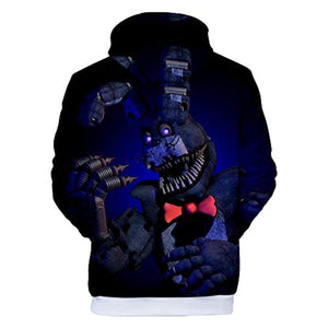 Unisex Five Nights at Freddy Hoodie 3D Print Pullover Cosplay Hooded Sweatshirt Costume for Men Kids