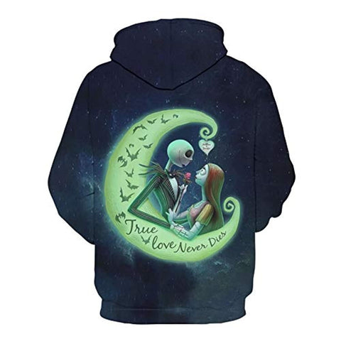 Image of Nightmare Before Christmas Jack Skellington Hooded Sweatshirt Hoodie