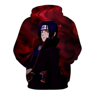 Naruto Anime Hoodies 3D Print Red Pullover Hoodie