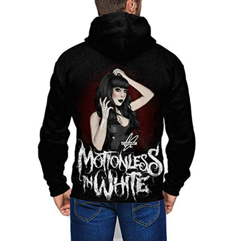 Image of Motionless in White Men's Fashion Hoodie - 3D Printed Zip Up Hooded Sweatshirt