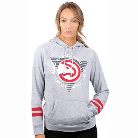 Image of NBA Atlanta Hawks Women's Stripes Soft Fleece Pullover Hoodie Sweatshirt