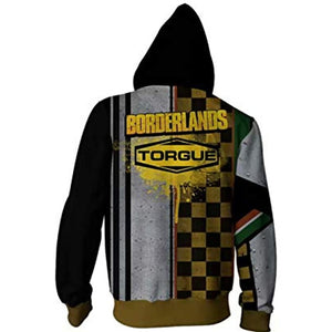 Borderlands Hooded Jacket - 3D Unisex Hooded Zipper Sweatshirt Coat