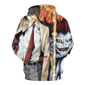 Anime Death Note Hoodie - Yagami Light 3D Print Pullover Hoodie