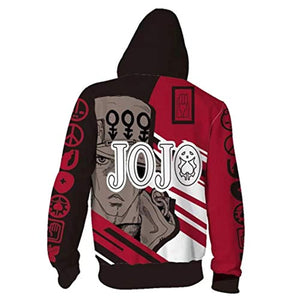 JoJo's Bizarre Adventure Hoodie - 3D Printed Zip Up Hoodie