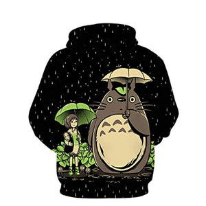 Cartoon Totoro Hoodie - Unisex 3D Print Hooded Pullover Sweatershirt