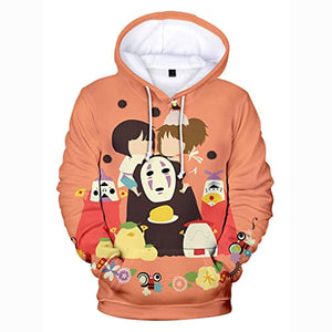 Anime Spirited Away Hoodies - Unisex 3D Hooded Pullover Sweatshirt