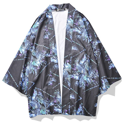 Image of Men's Cool Harajuku Kimono Japan Style Printed Summer Shirt