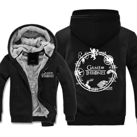Image of Game of Thrones Jackets - Solid Color Philippe Starck Icon Fleece Jacket