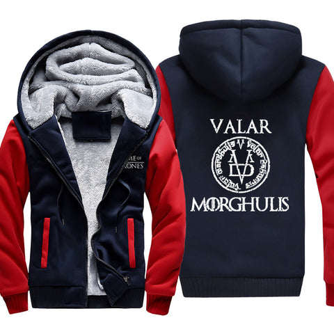 Image of Game of Thrones Jackets - Solid Color VALOR MORGHULIS Icon Fleece Jacket