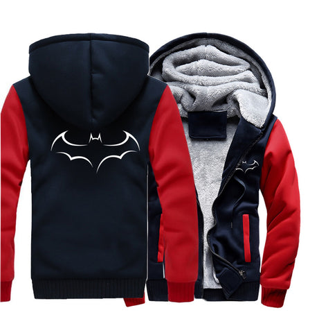 Image of BATMAN Jackets - Solid Color BATMAN Series BATMAN Logo Sign Fleece Jacket